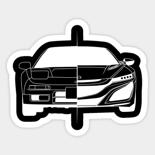 NSX White Outline Sticker